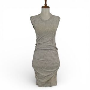 Standard James Perse Gray Dress Women’s 1 S Sleeveless Ruched Casual